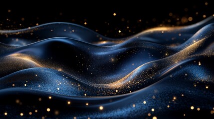 blue luxury abstract with rich gold detail