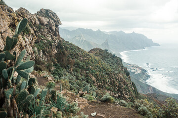Paradise Island for peace and rest. Tenerife Canarias mountains and the ocean retreat