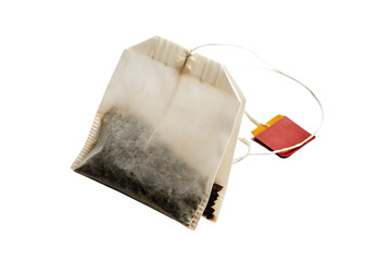 tea bag isolated on white background as transparent  PNG. GENERATIVE AI