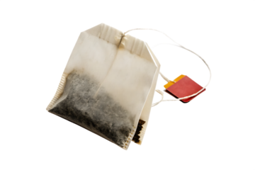 tea bag isolated on white background as transparent  PNG. GENERATIVE AI