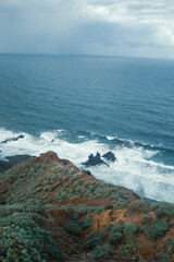 Spanish resort Canary islands, Tenerife deserted path with the magnificent sea ocean view © Sasha