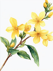 yellow flowers isolated on white