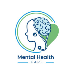 unique creative mental logo, mental icon, vector, health care design