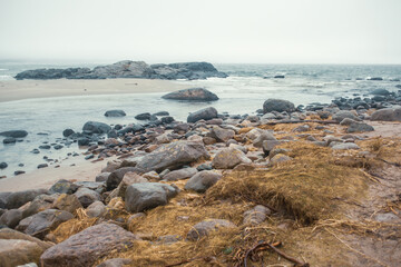 Ogna Beach, Norway – Rugged Seashore with Stones and Ocean Waves