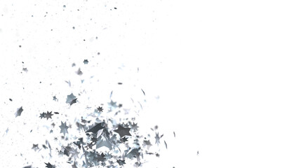 Starlit Christmas Plummet: Spectacular 3D Illustration Showcasing Descending Holiday Star Clusters