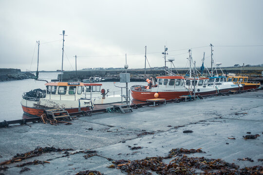 Fishing Boats Docked at a Norwegian Harbor &ndash; Coastal Scene in Ogna, Norway