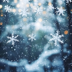 christmas background with snowflakes