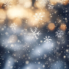 christmas background with snowflakes