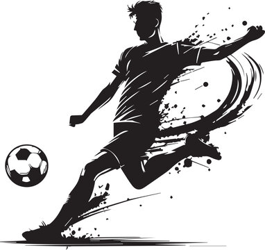soccer player silhouette