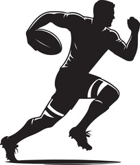silhouette of a young man running