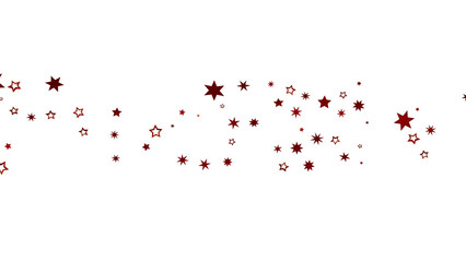 Red Stars Scattered on White Background