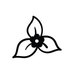 Flower hand draw doodle Vector icon