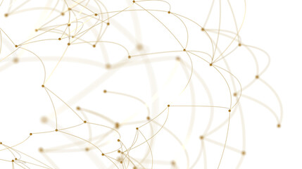 Abstract Gold Network Connections Background