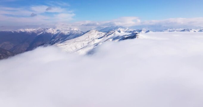 snow covered mountains