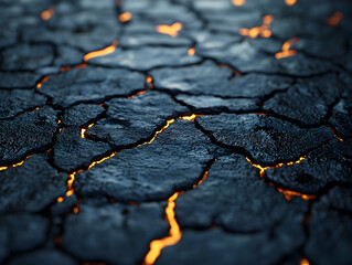 Molten rock surface with cracks (1)
