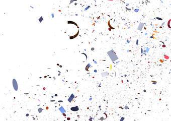 Abstract background of colorful confetti explosion. Perfect for celebration, party, or festive designs.