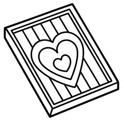 Stylish Heart Outline Front Door Mat