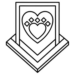 Stylish Heart Outline Front Door Mat