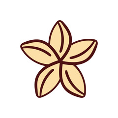 Flower hand draw doodle Vector icon