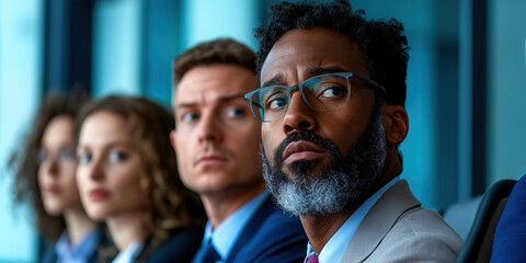 Obraz premium Four Business Professionals in Meeting