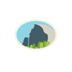 landscape sticker nature travel illustration symbol sign icon vector