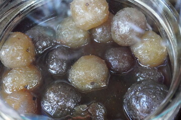 Amla Murabba, a sweet and spicy Indian preserve made from Indian gooseberries or amla which is often enjoyed as a snack and is known for its health benefits