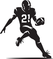 American Football Player Silhouette Mega Bundle   High-Quality Vector Graphics © KING ART