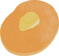 Pancake with butter and Icing