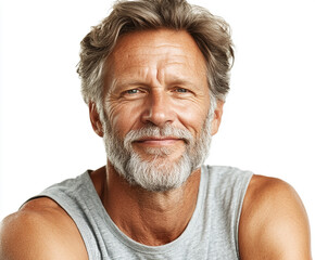 Obraz premium Fitness strong man portrait, male portrait close up