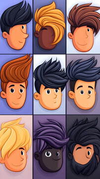 Various hairstyles for men