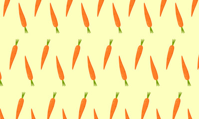 Cartoon orange carrot printable pattern seamless illuatration