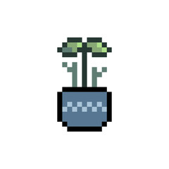 sprout plant retro pixel art