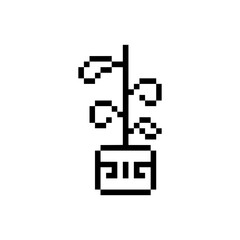 sprout plant retro pixel art