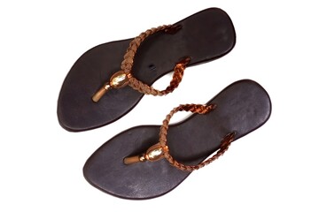 Women's sandals isolated on white background