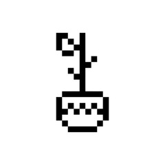 sprout plant retro pixel art