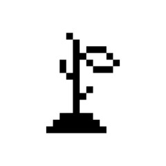 Fototapeta premium sprout plant retro pixel art