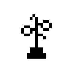 Obraz premium sprout plant retro pixel art