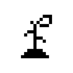 Fototapeta premium sprout plant retro pixel art