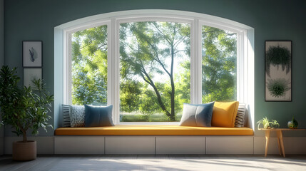 Modern Room. Stylish Interior Design Background. Generative AI.