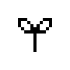 Obraz premium sprout plant retro pixel art