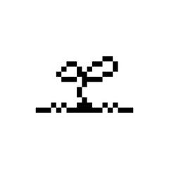 sprout plant retro pixel art