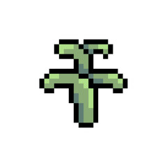 Obraz premium sprout plant retro pixel art