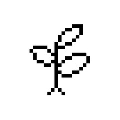 sprout plant retro pixel art