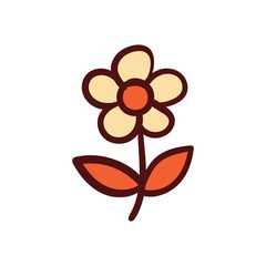 Flower hand draw doodle Vector icon
