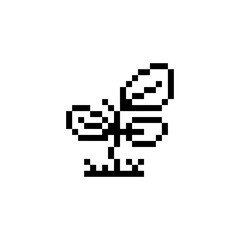 sprout plant retro pixel art