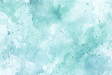 Obraz premium Gentle watercolor wash background in soft seafoam tones, creating calming and serene atmosphere. Ideal for various design projects