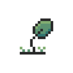 Fototapeta premium sprout plant retro pixel art