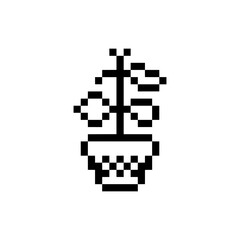 sprout plant retro pixel art