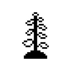 Fototapeta premium sprout plant retro pixel art