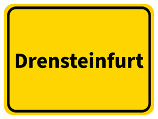 Illustration eines Stadteingangsschildes von Drensteinfurt, einer Gemeinde des Kreises Warendorf